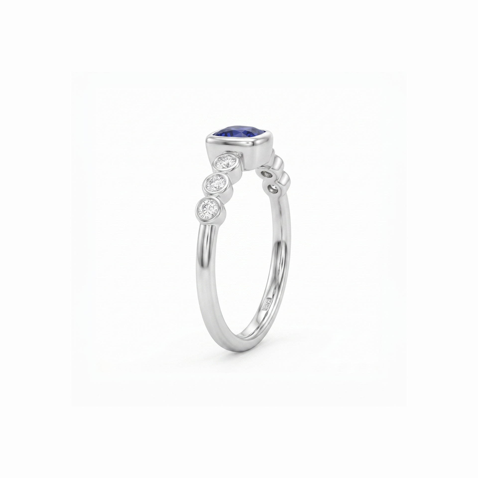 Unity Asscher Platinum Plated Lab Grown Diamond Ring