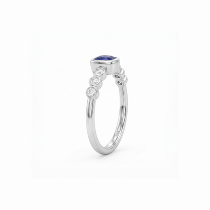 Unity Asscher Platinum Plated Lab Grown Diamond Ring