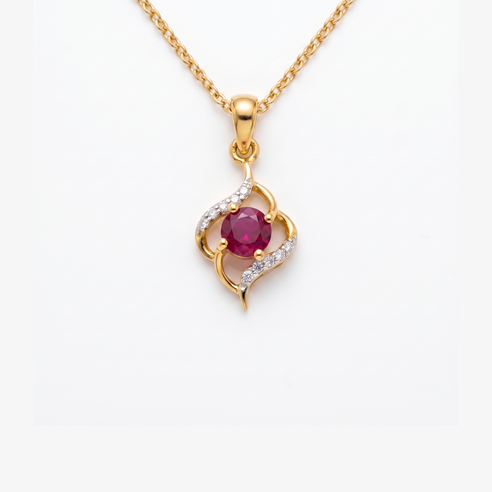 Sonata Bloom Gold Plated Lab Grown Diamond Pendant