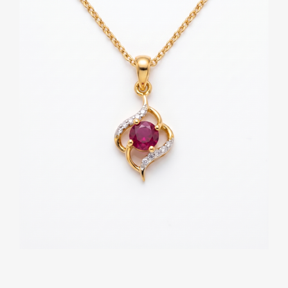 Sonata Bloom Gold Plated Lab Grown Diamond Pendant