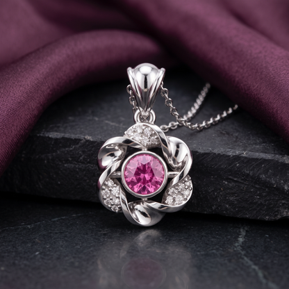 Pinwheel Nara Platinum Plated Lab Grown Diamond Pendant