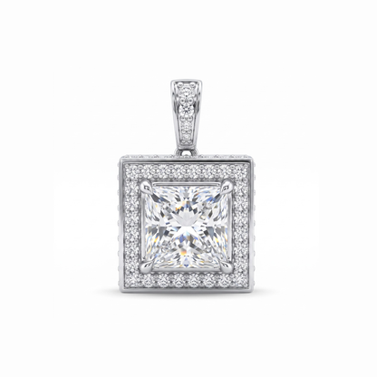 Luminary Square Solitaire Lab Grown Diamond Pendant