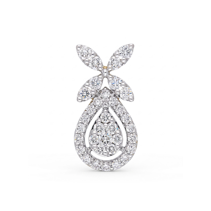 Serenity Leaf Drop Lab Grown Diamond Pendant