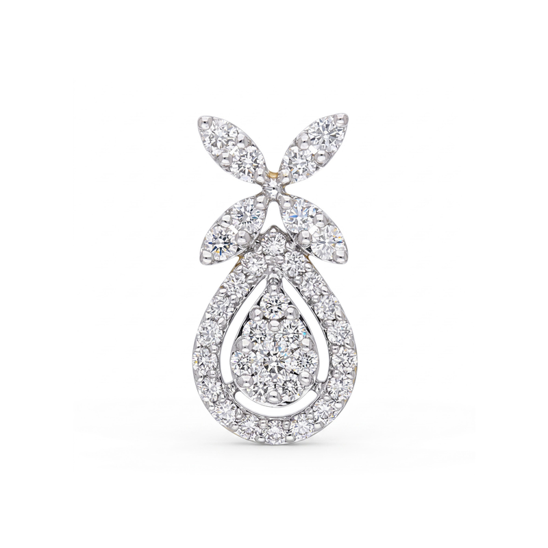 Serenity Leaf Drop Lab Grown Diamond Pendant