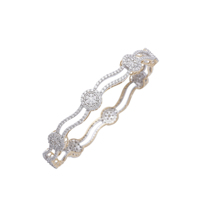 Diamond bracelet on a white background
