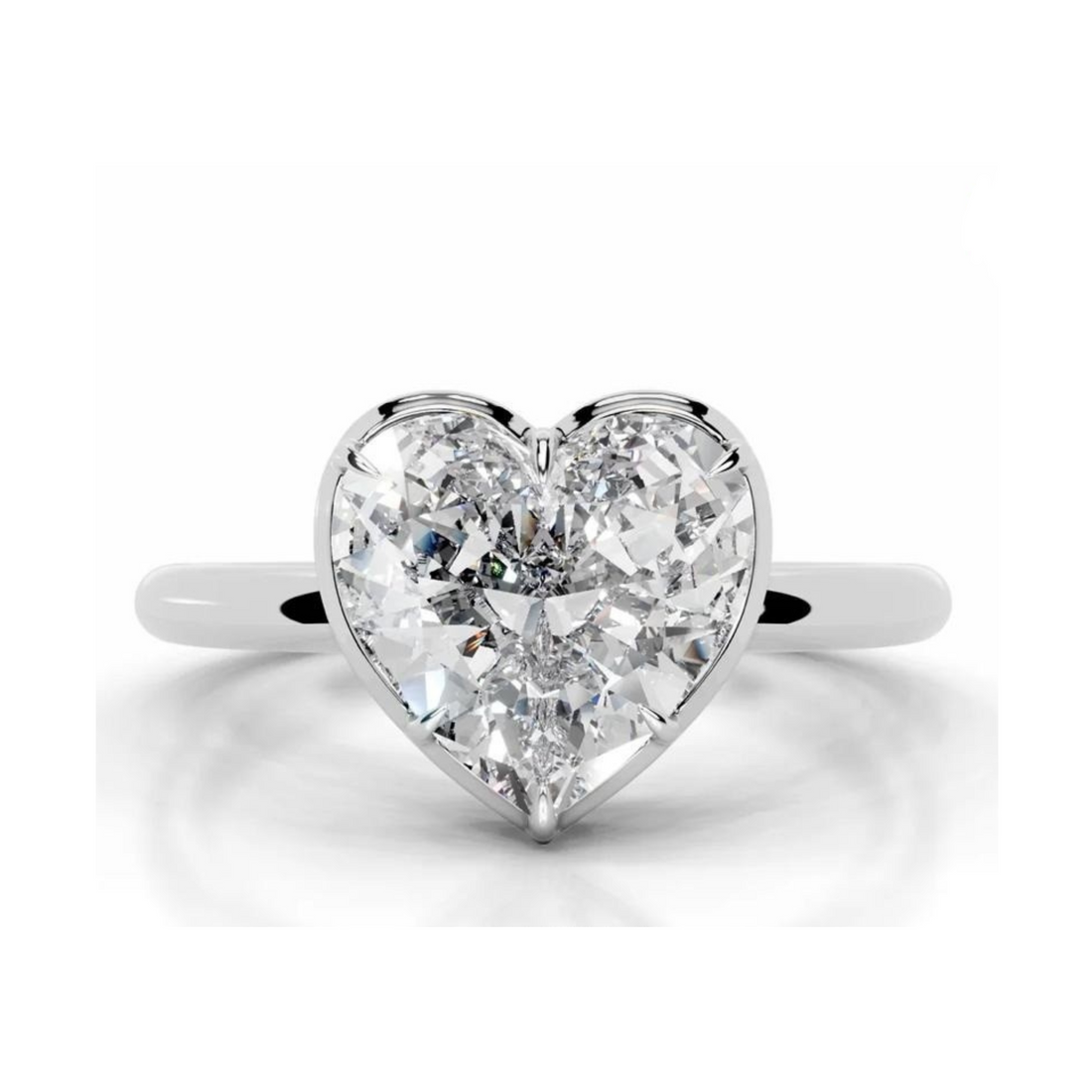 Glittering Heartbeat Solitaire Lab Grown Diamond Ring