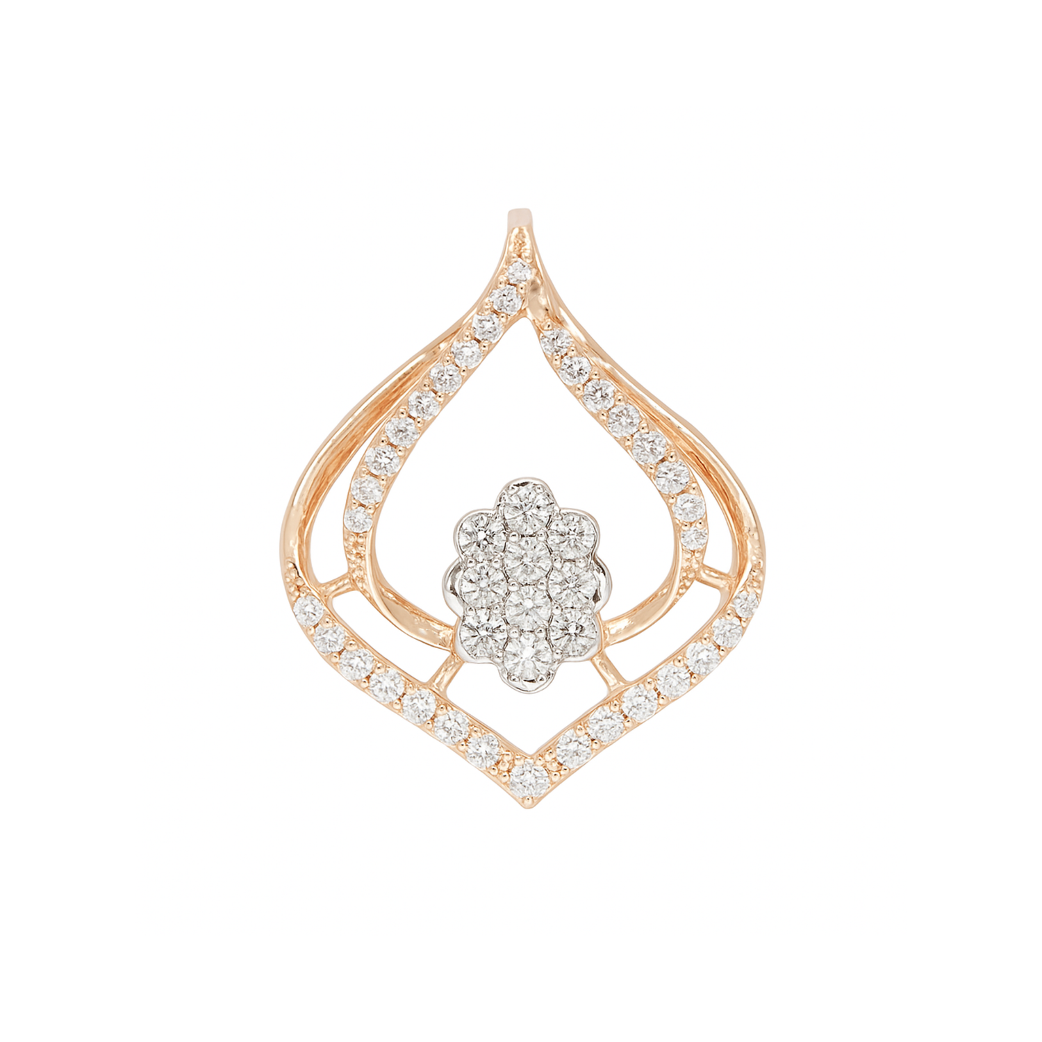 Shimmering Shrine Petal Lab Grown Diamond Pendant