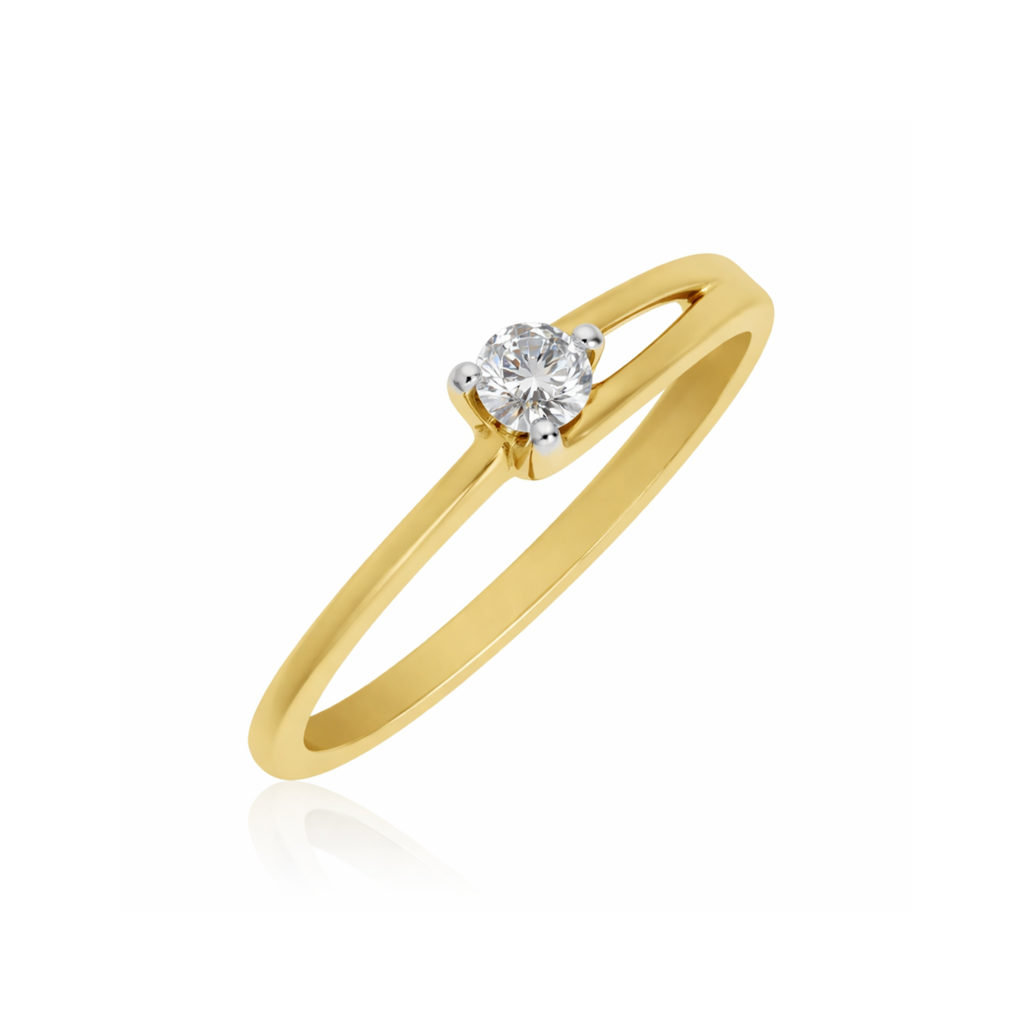 Modernist Spine Lab Grown Diamond Ring