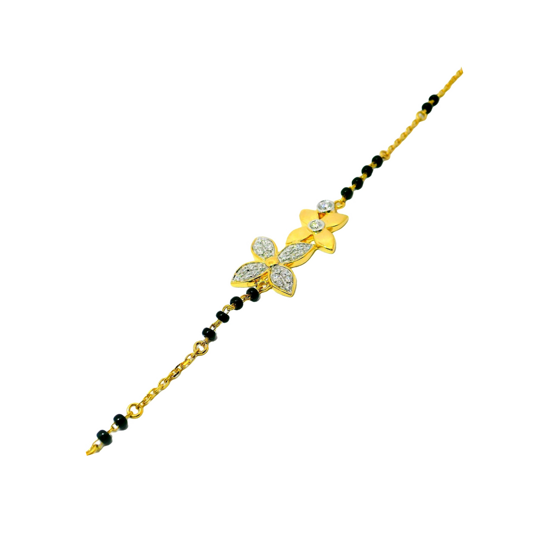 Petal Sparkle Lab Grown Diamond Hand Mangalsutra