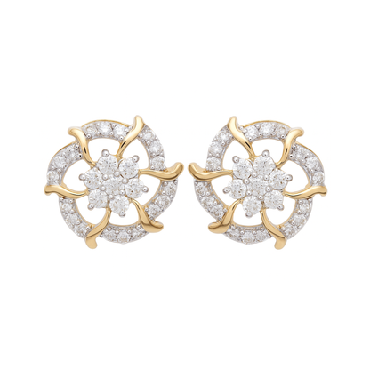 Petal Swirl Lab Grown Diamond Earrings