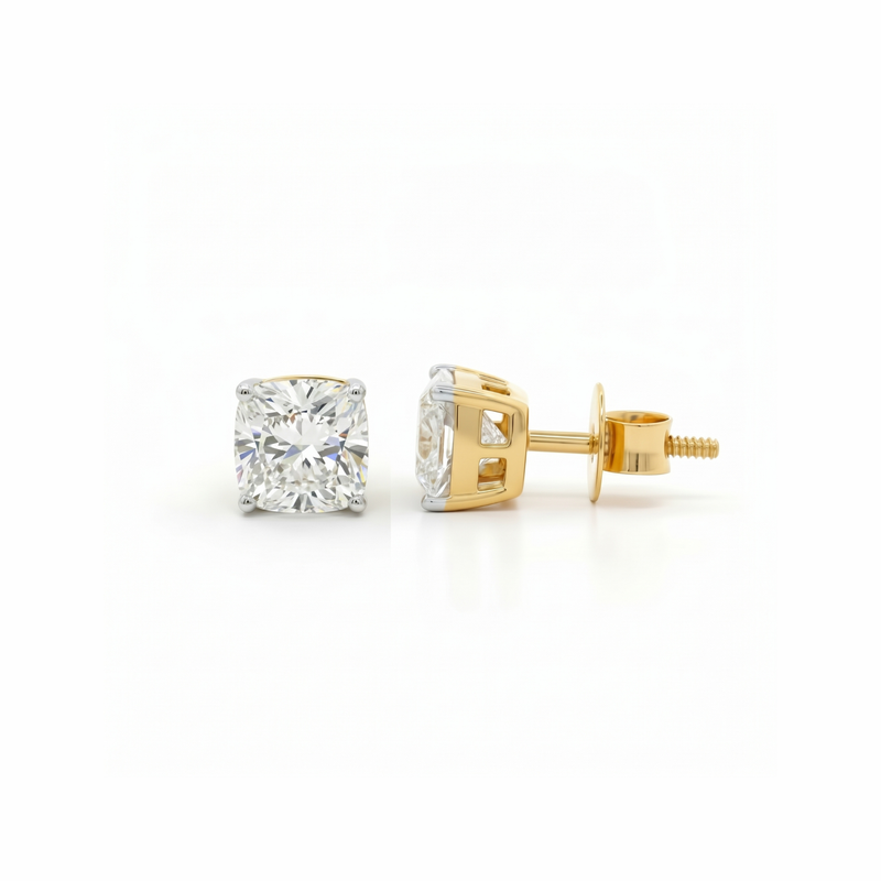 Velvet  Solitaire Lab Grown Diamond Earrings