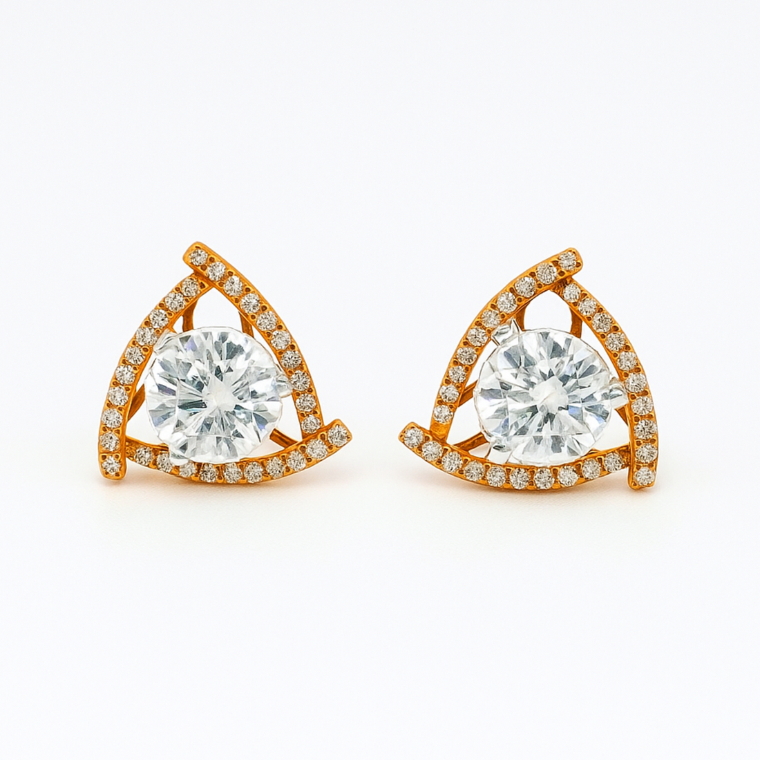 Crest Grace Solitaire Lab Grown Diamond Earrings