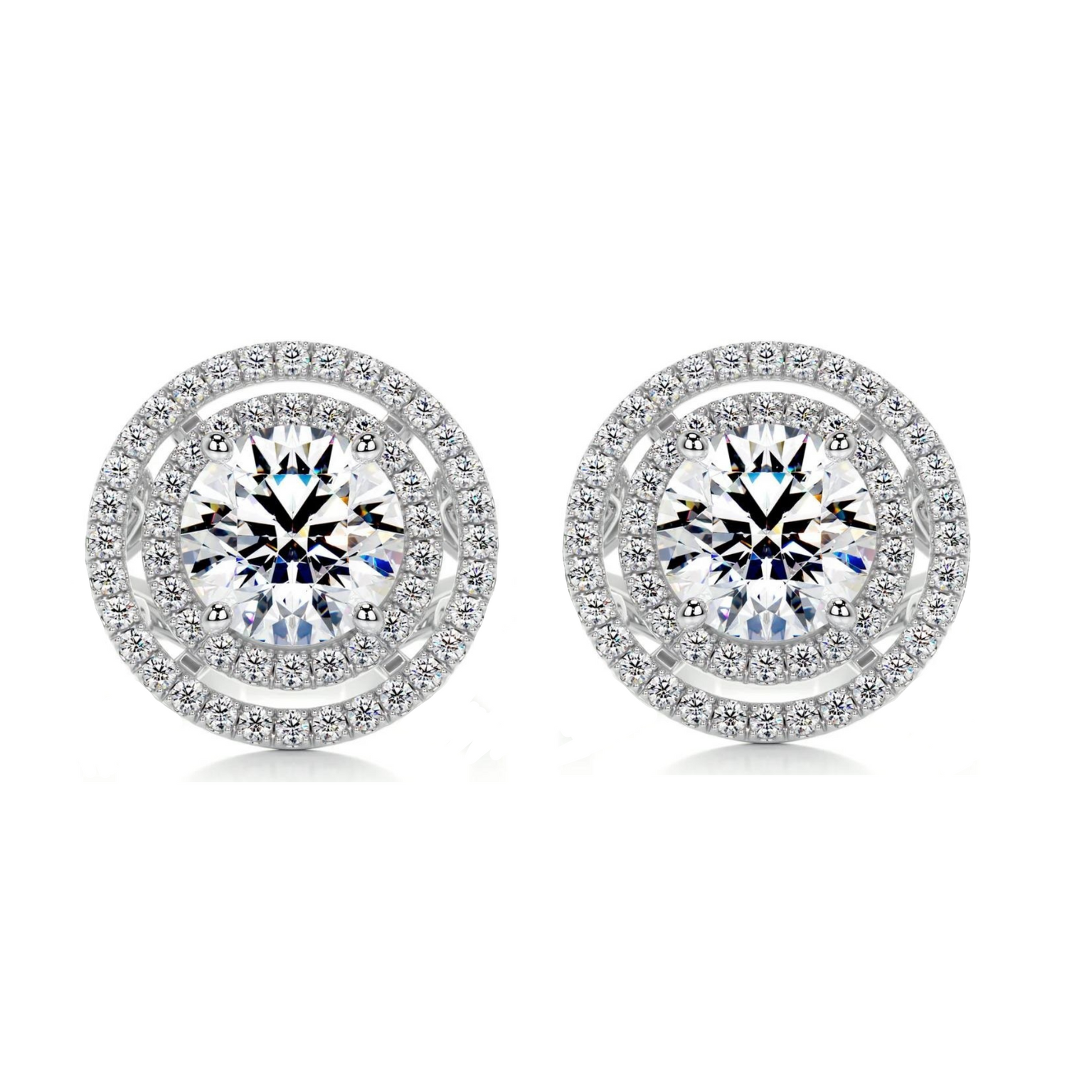Serenity Cloud Solitaire Lab Grown Diamond Earrings