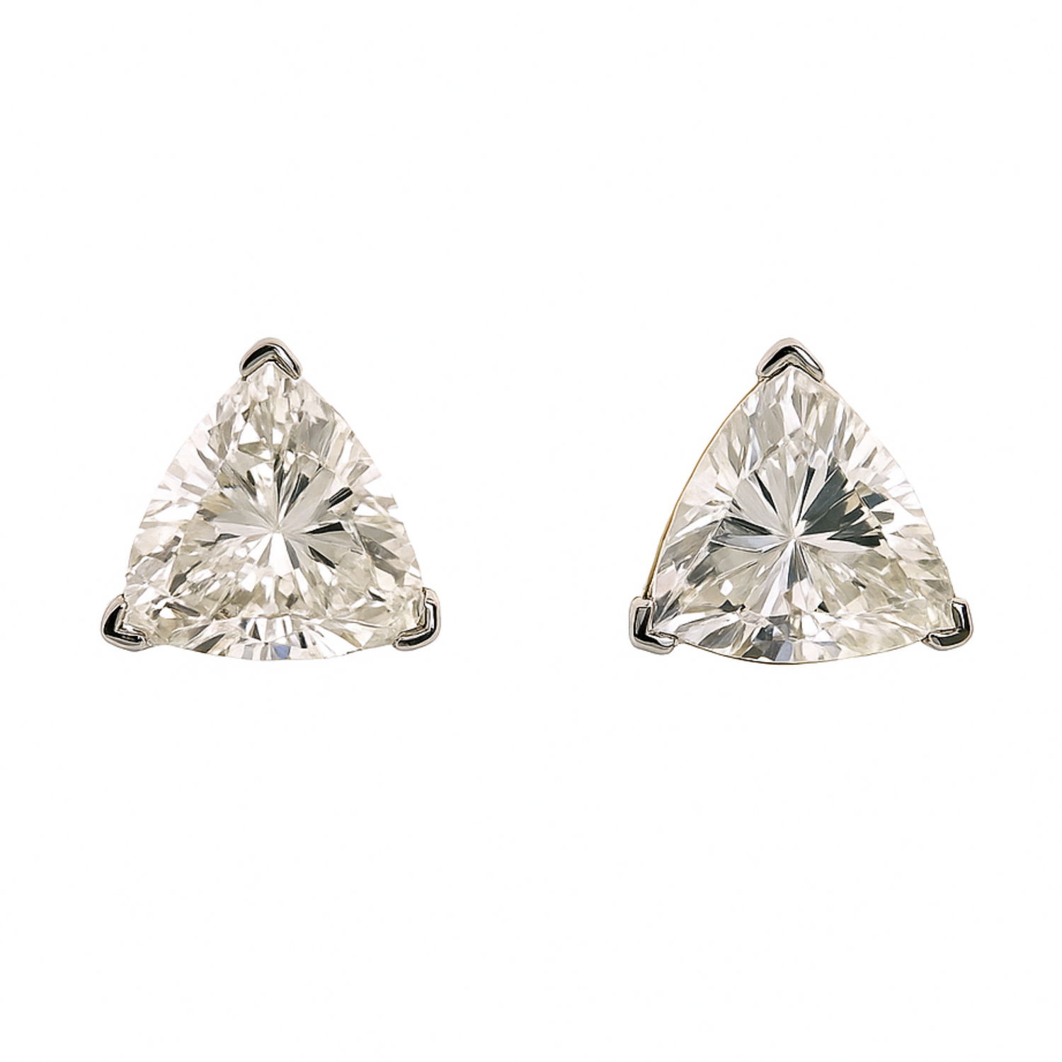 Tri-Point Sparkle Solitaire Lab Grown Diamond Earrings