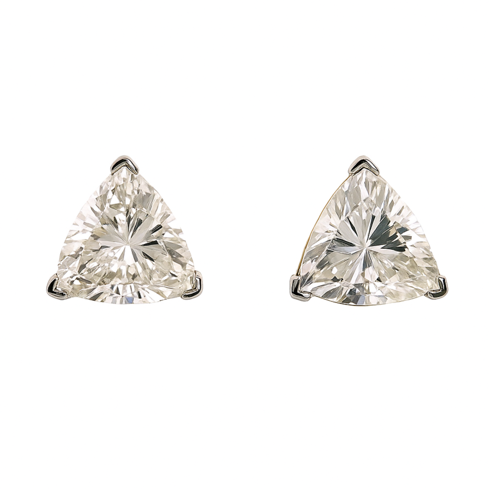 Tri-Point Sparkle Solitaire Lab Grown Diamond Earrings