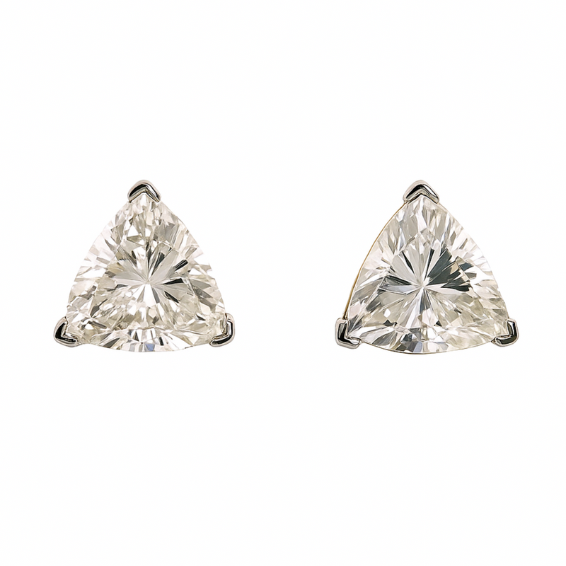Tri-Point Sparkle Solitaire Lab Grown Diamond Earrings