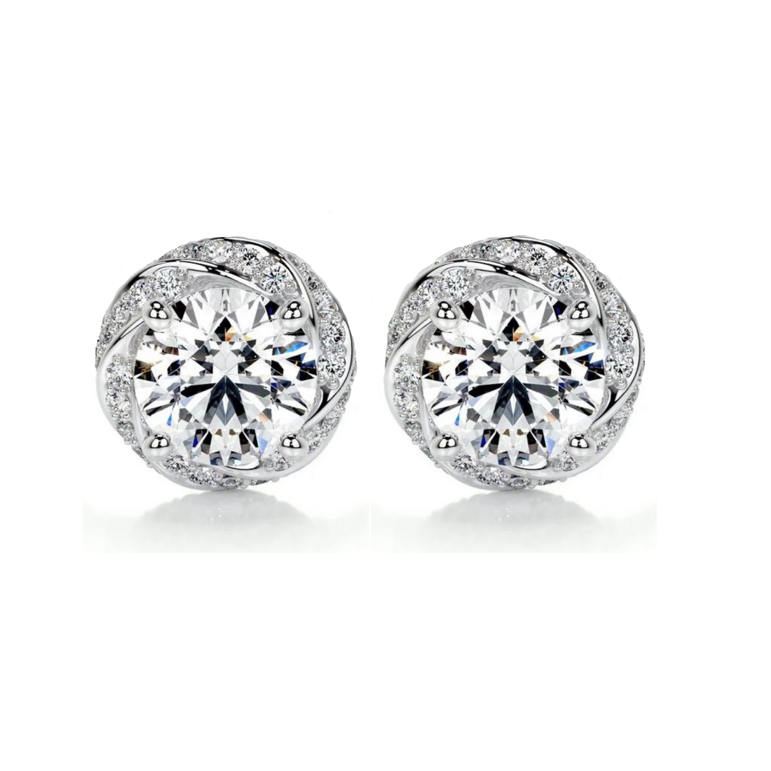 Mystic Spiral Solitaire Lab Grown Diamond Earrings