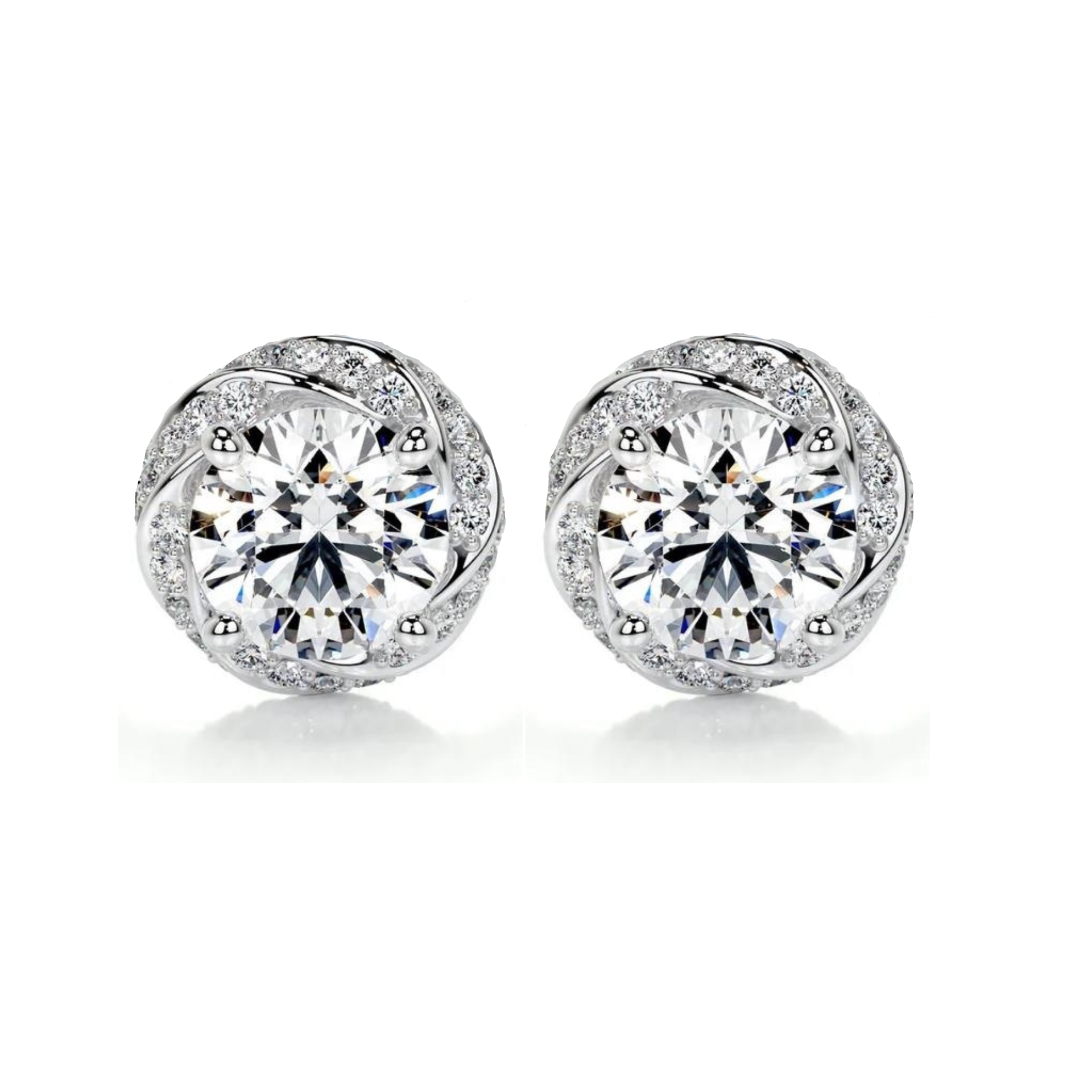 Mystic Spiral Solitaire Lab Grown Diamond Earrings