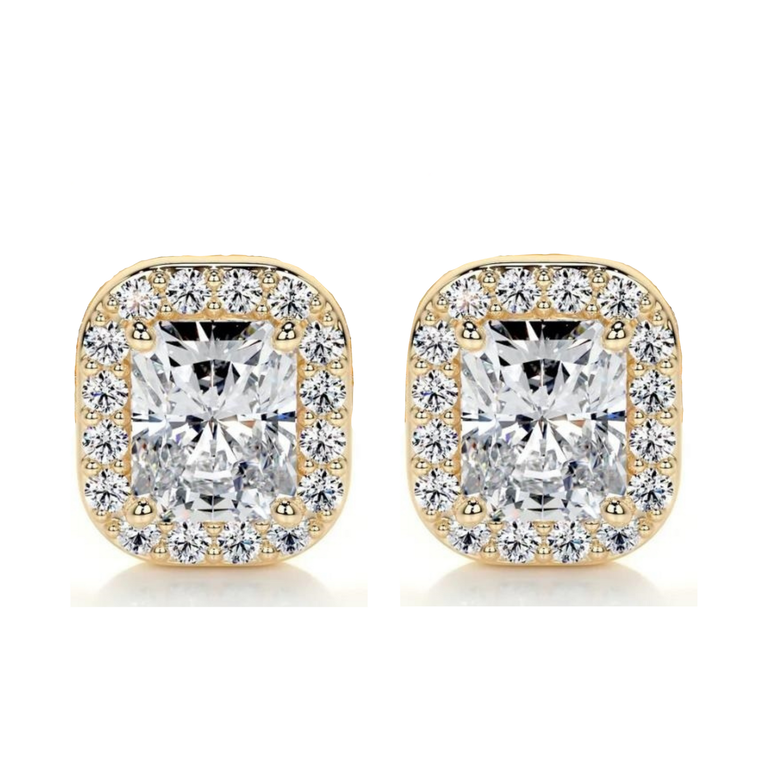 Starlight Pillow Solitaire Lab Grown Diamond Earrings