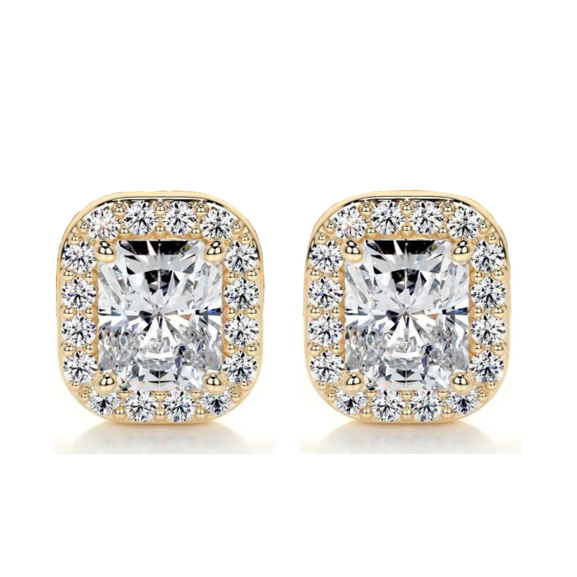 Starlight Pillow Solitaire Lab Grown Diamond Earrings