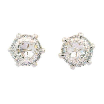 Halo Crest Solitaire Lab Grown Diamond Earrings