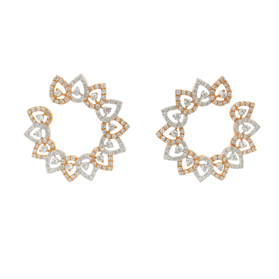 Lotus Halo Lab Grown Diamond Earrings
