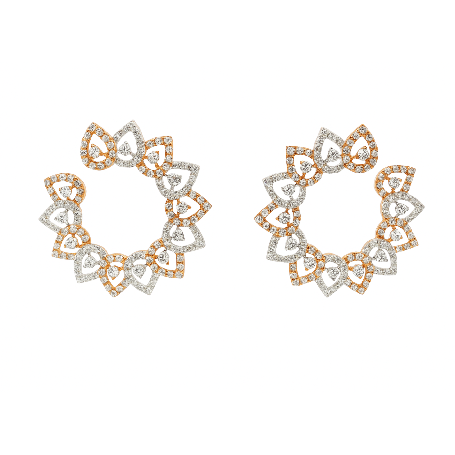 Lotus Halo Lab Grown Diamond Earrings