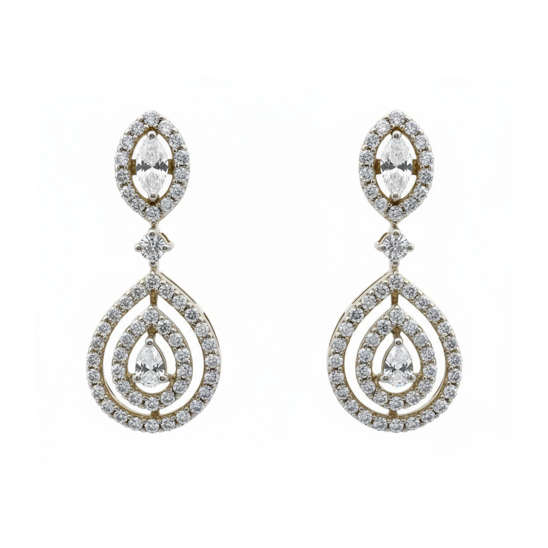 Elegant Ripple Lab Grown Diamond Earrings