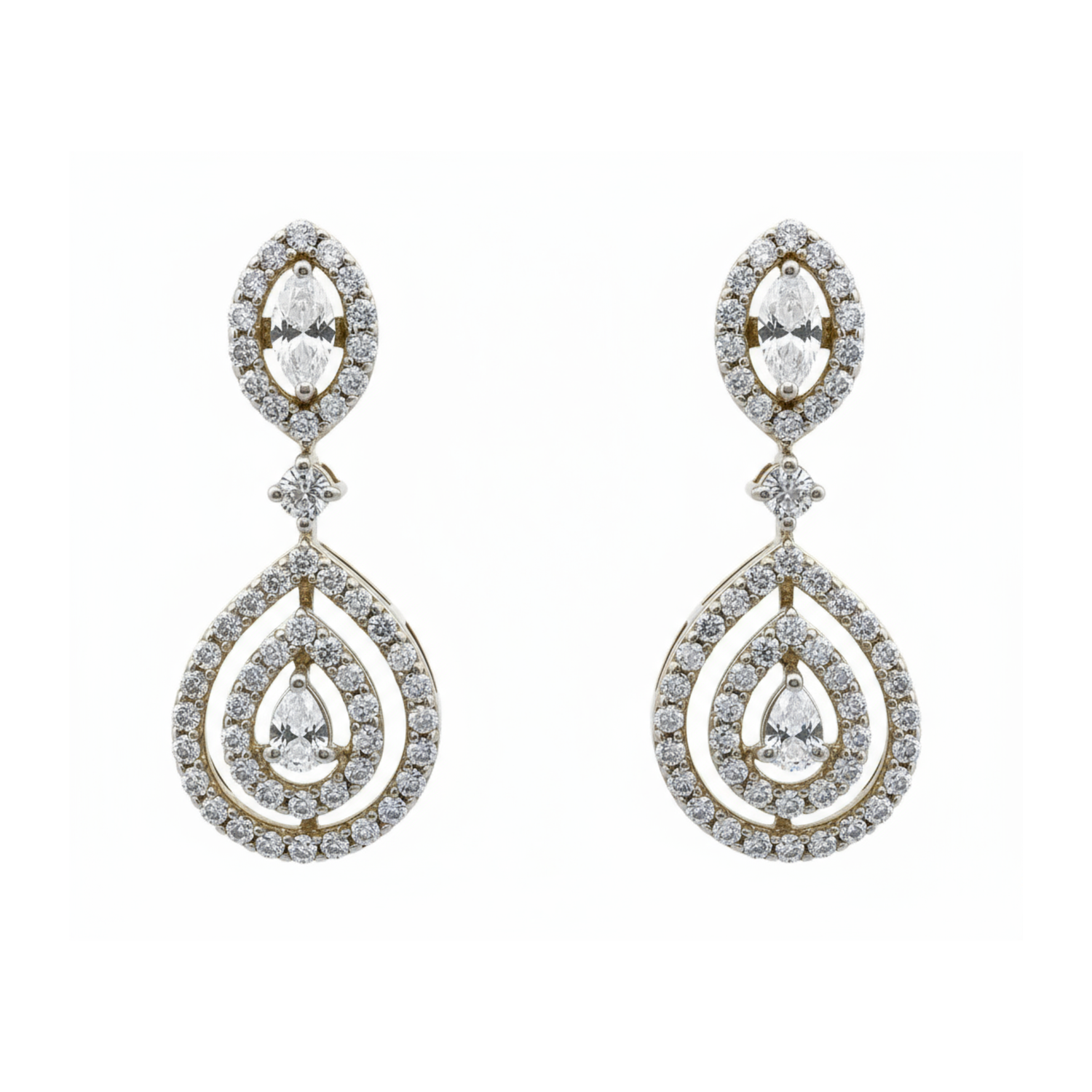 Elegant Ripple Lab Grown Diamond Earrings