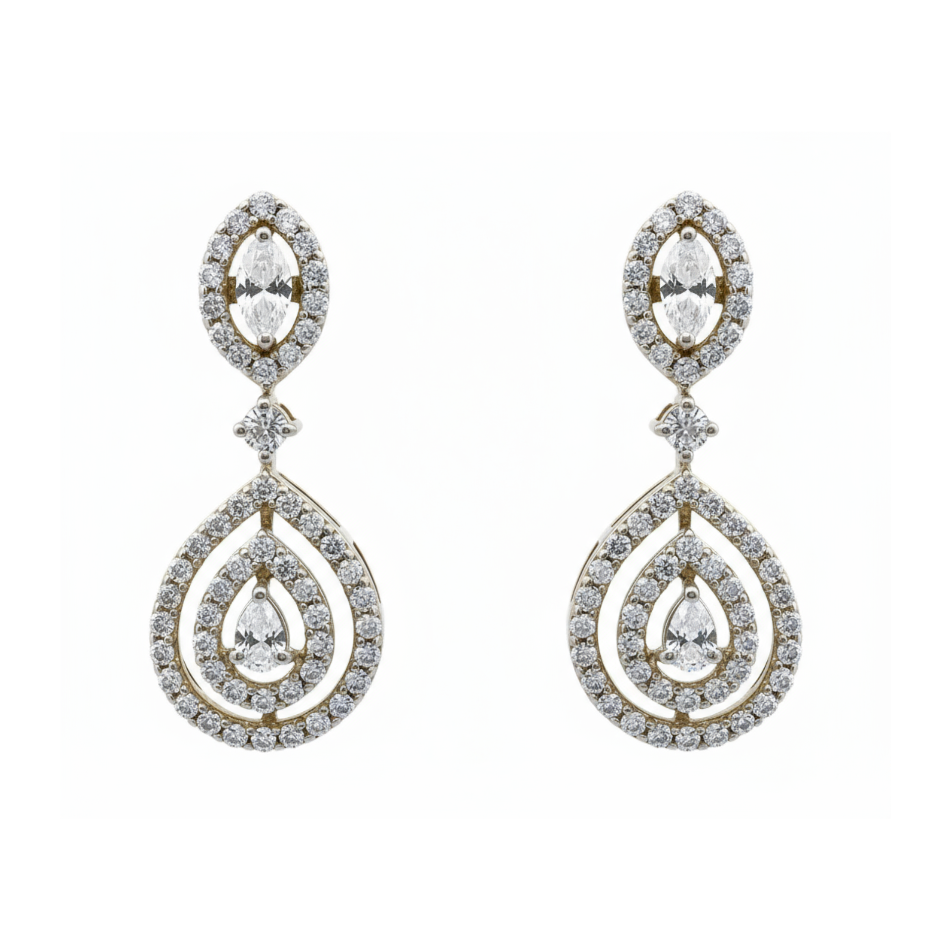 Elegant Ripple Lab Grown Diamond Earrings
