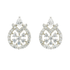 Pear-shaped lab grown diamond drop earrings with halo setting