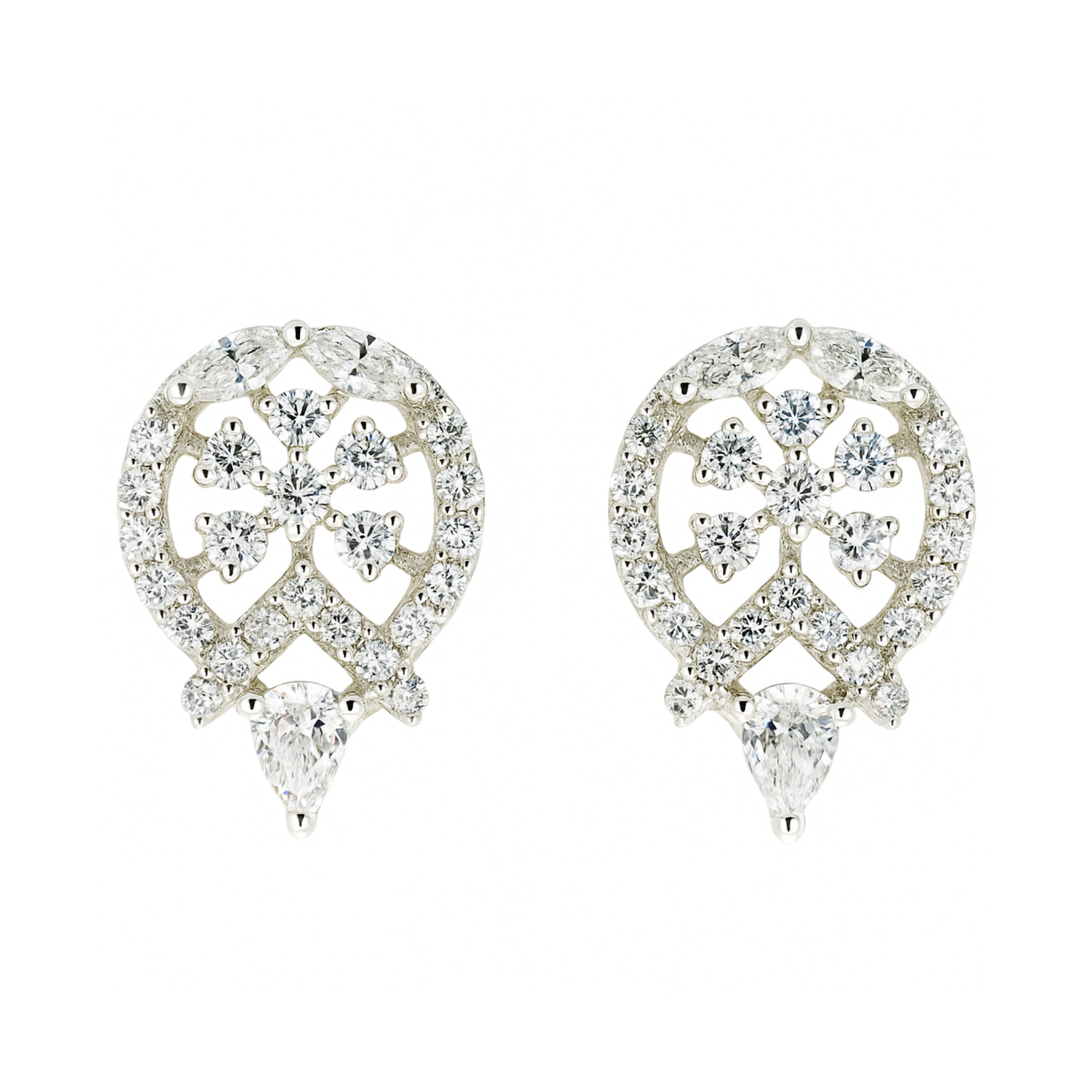 Snowflake Grace Lab Grown Diamond Earrings