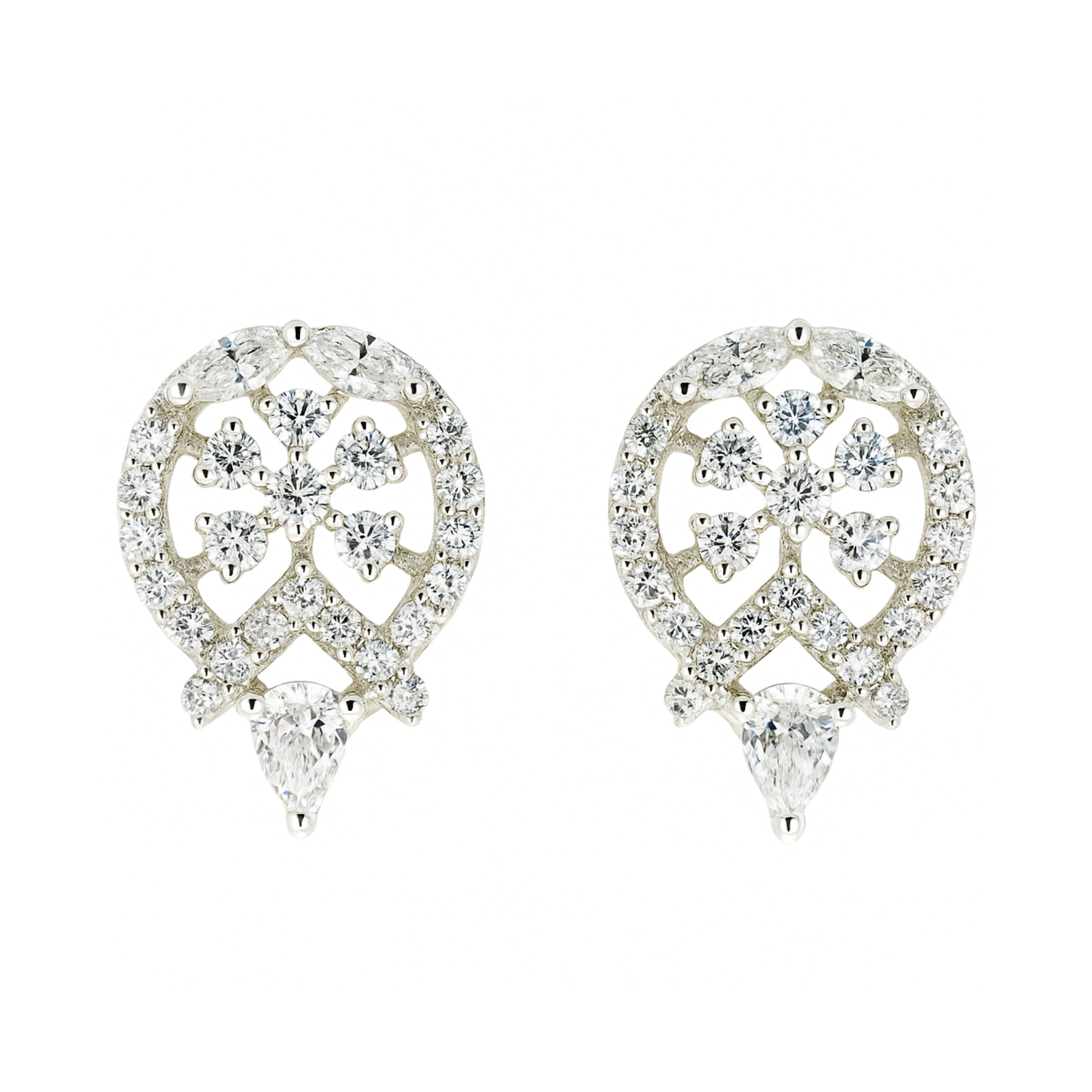Snowflake Grace Lab Grown Diamond Earrings