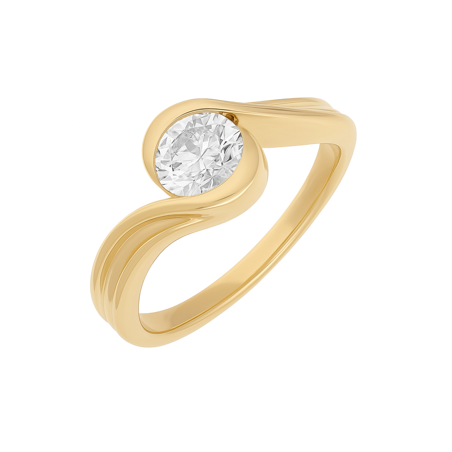 Mirage Twist Solitaire Lab Grown Diamond Ring