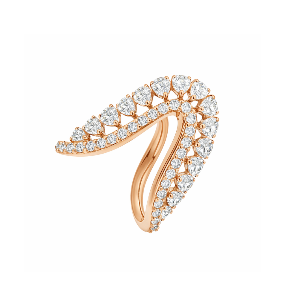 Fern Frond Lab Grown Diamond Ring