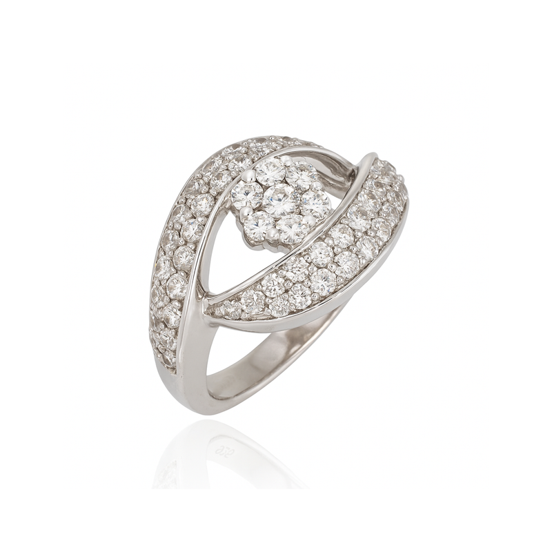 Infinity Sweep Sparkle Lab Grown Diamond Ring