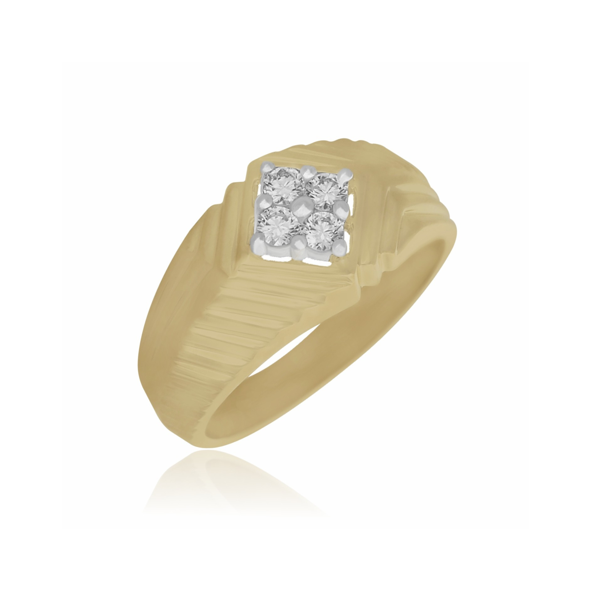Regal Crest Textured Lab Grown Diamond Ring