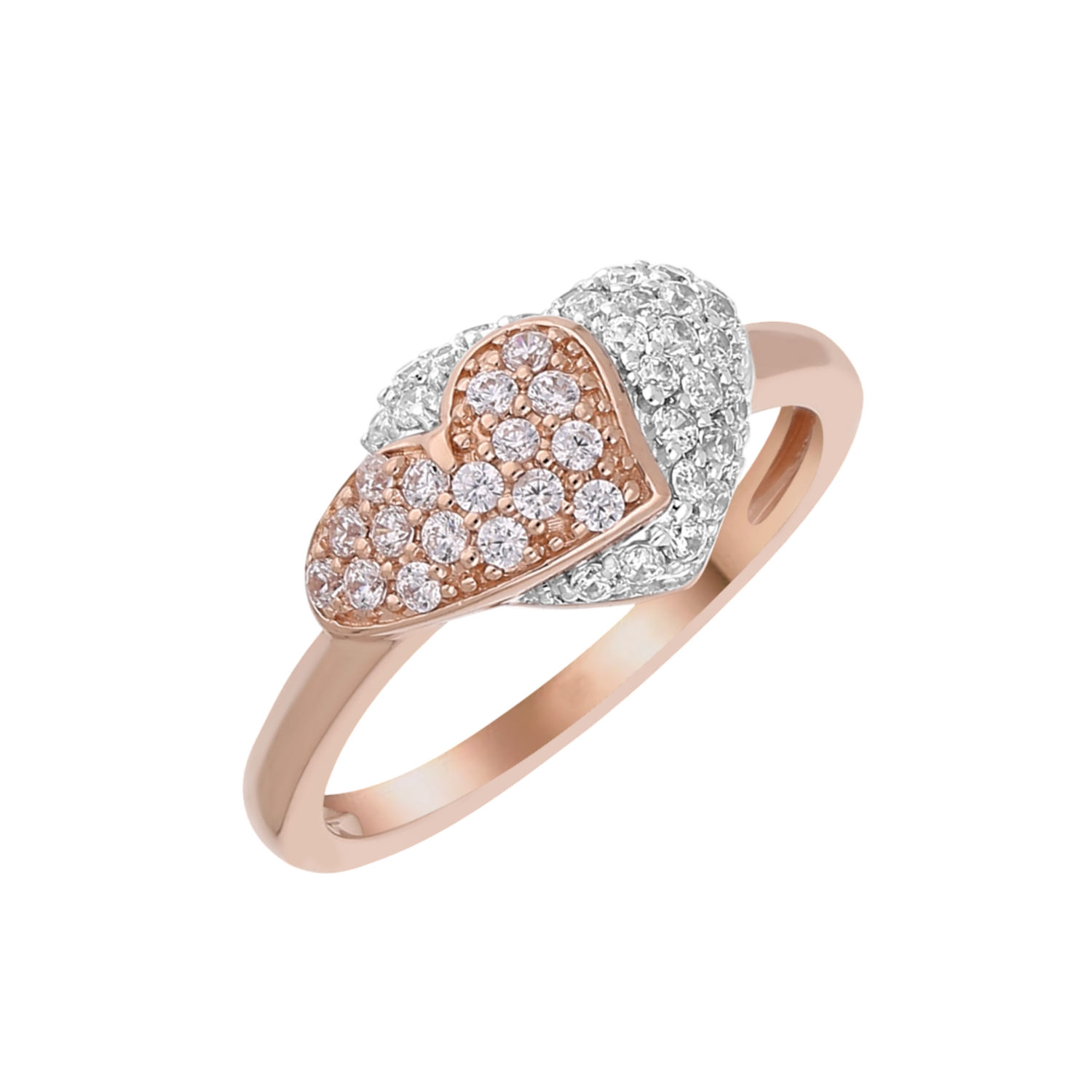 Twin Affinity Heart Lab Grown Diamond Ring