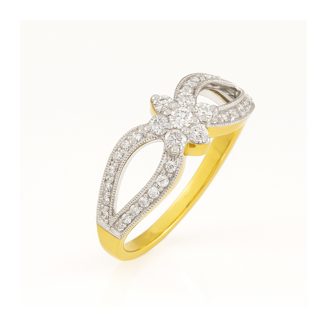 Regal Loop Cluster Lab Grown Diamond Ring