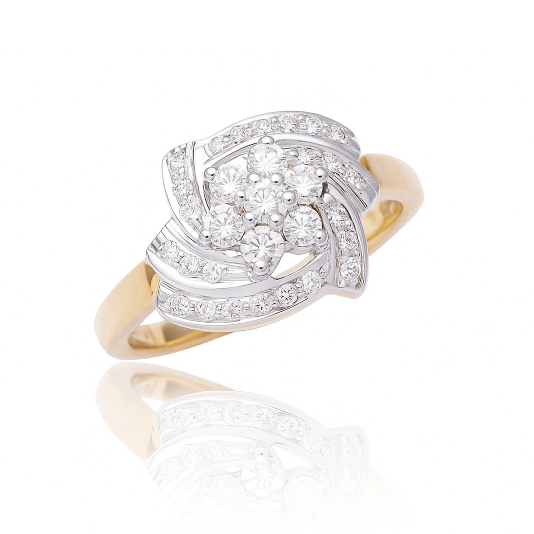 Spiral Glimmer Lab Grown Diamond Ring