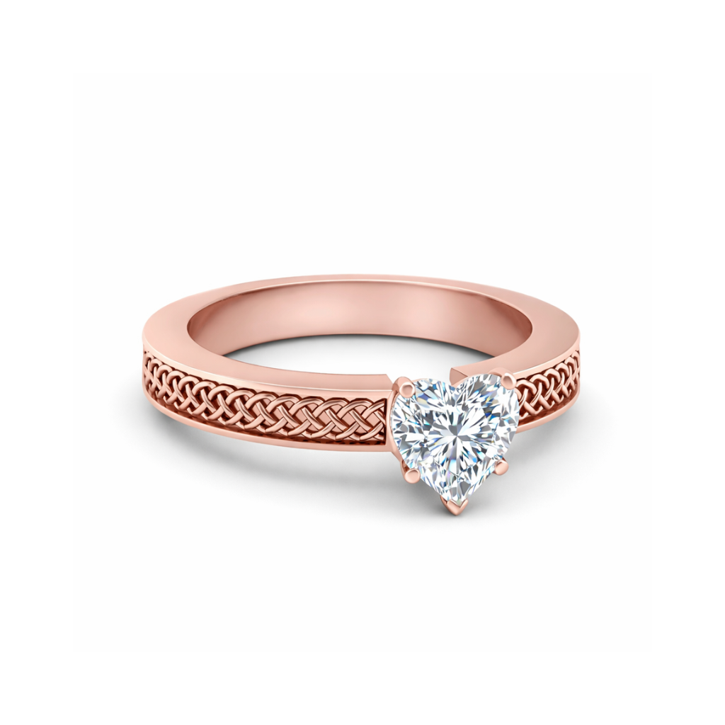 Trinity Knot Heart Lab Grown Diamond Ring