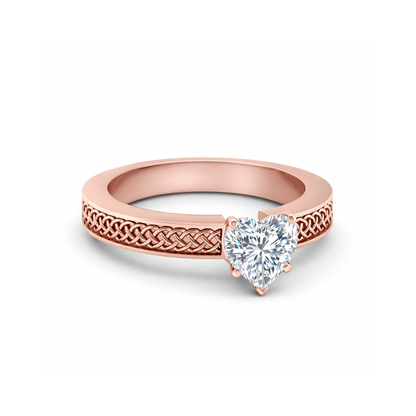 Trinity Knot Heart Lab Grown Diamond Ring