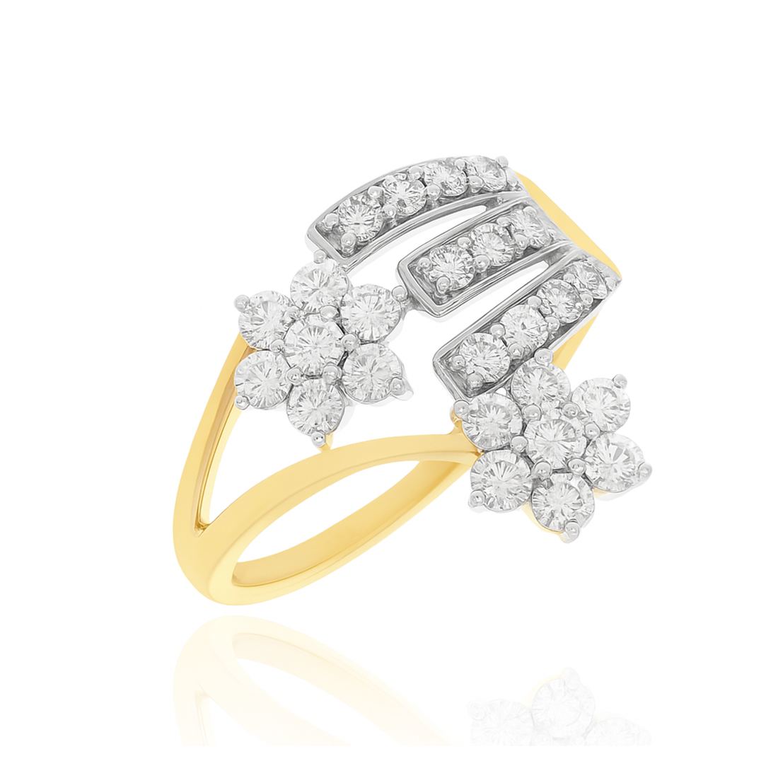 Floral Ladder Lab Grown Diamond Ring