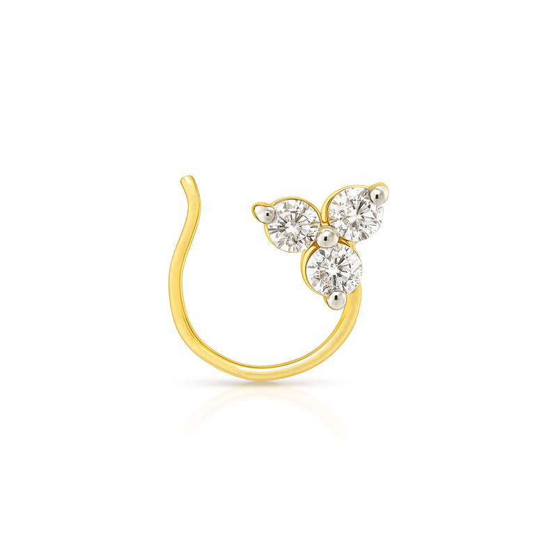 Harmony Triad Lab Grown Diamond Nosepin