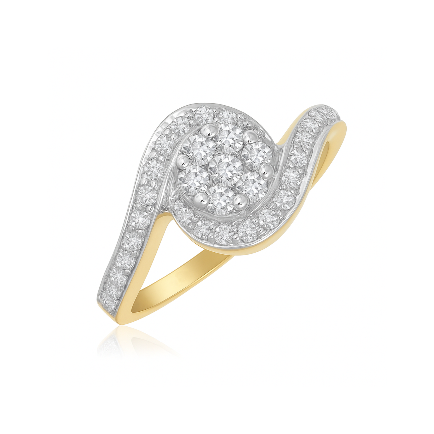 Spiral Dawn Sparkle Lab Grown Diamond Ring
