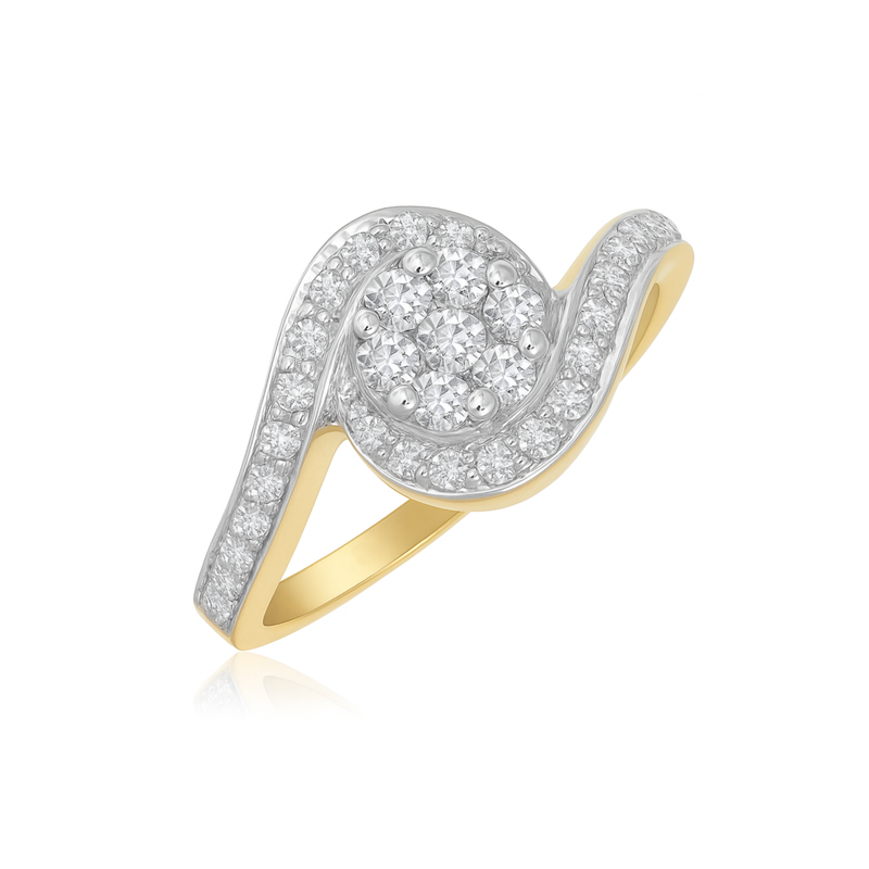 Spiral Dawn Sparkle Lab Grown Diamond Ring