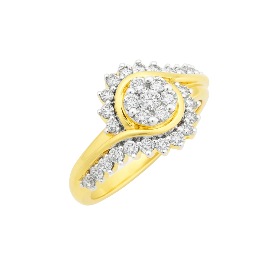 Bright Serene Halo Lab Grown Diamond Ring