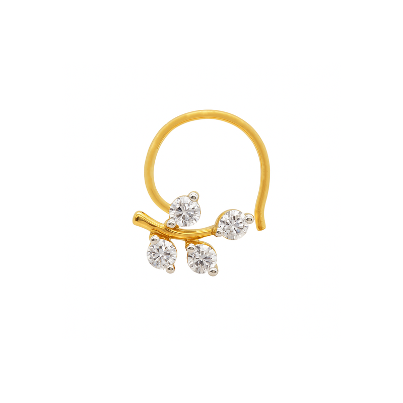 Leaflet Gleam Lab Grown Diamond Nosepin