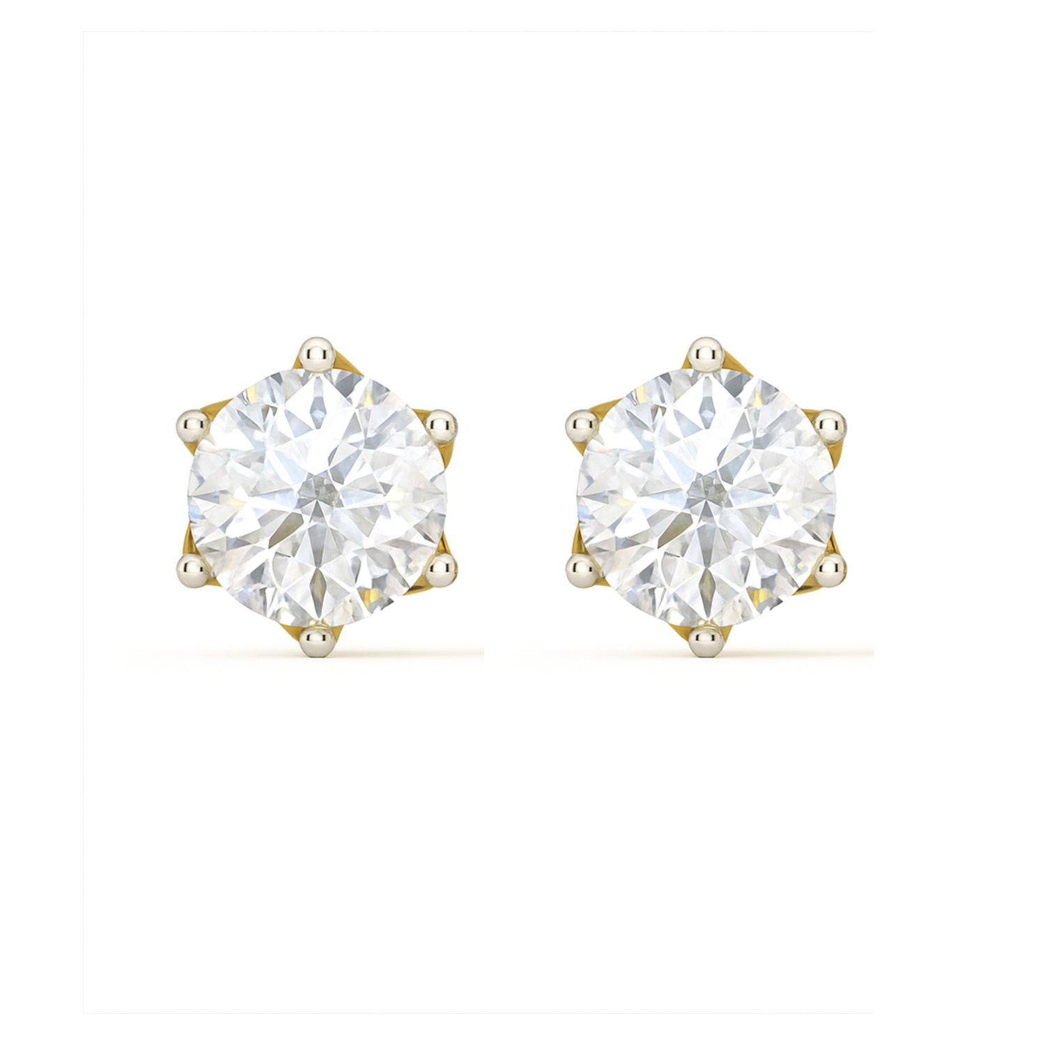 Glintwave Solitaire Lab Grown Diamond Earrings