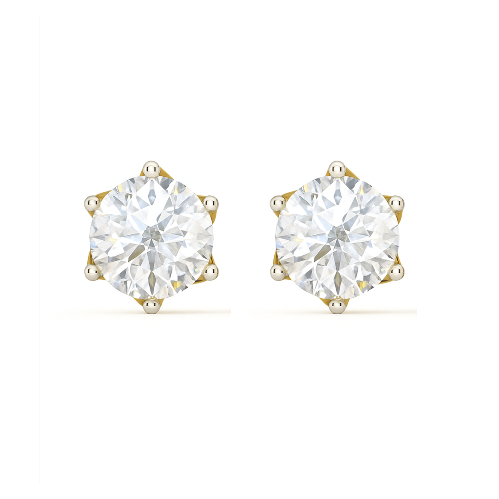 Glintwave Solitaire Lab Grown Diamond Earrings